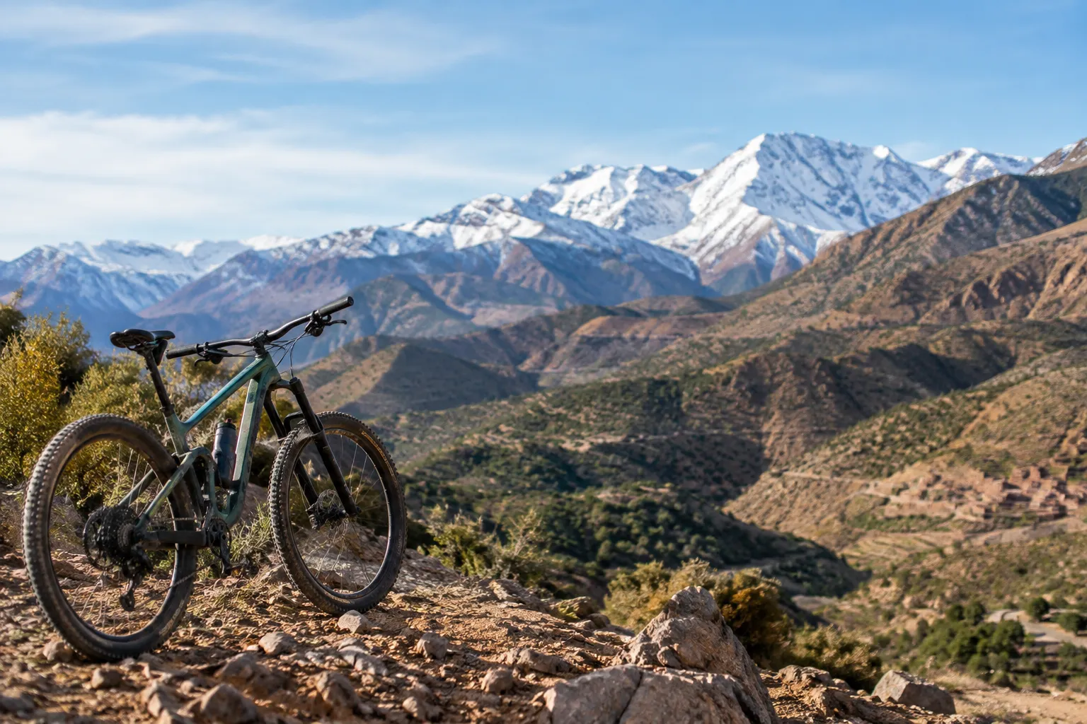 Where the Atlas Mountains stretch across Morocco