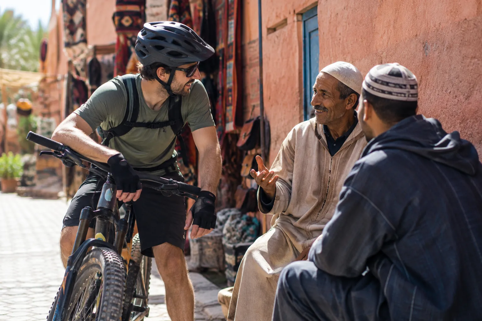 Ride considerately through local communities