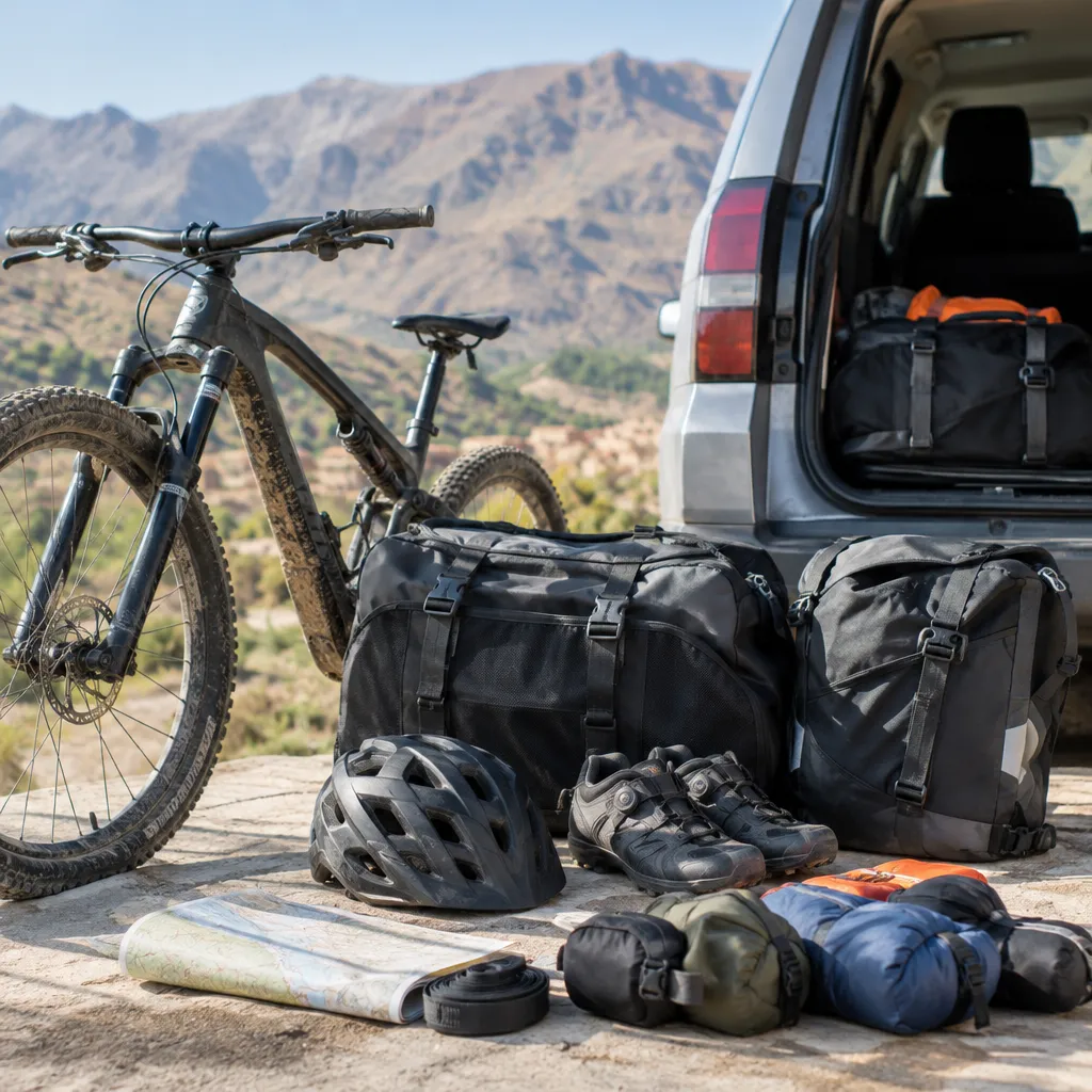 Plan transport for bikes, luggage, and route gaps