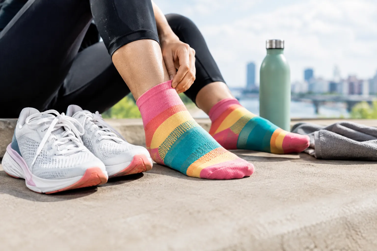 Bunte Laufsocken für Damen, die mehr als gut aussehen