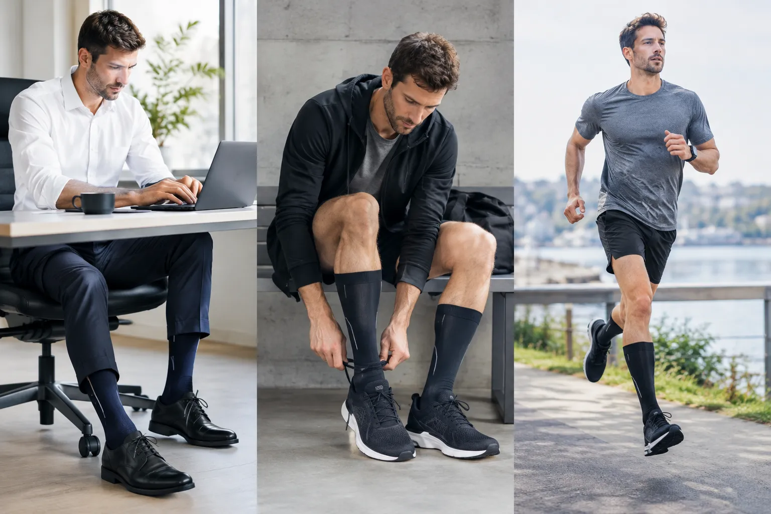 Vom Arbeitstag bis zum Lauf: die Socken im Alltag testen