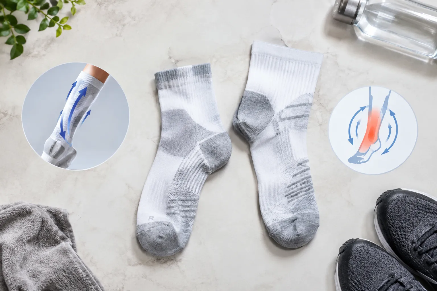 Was Kompression bei Laufsocken für Damen bedeutet