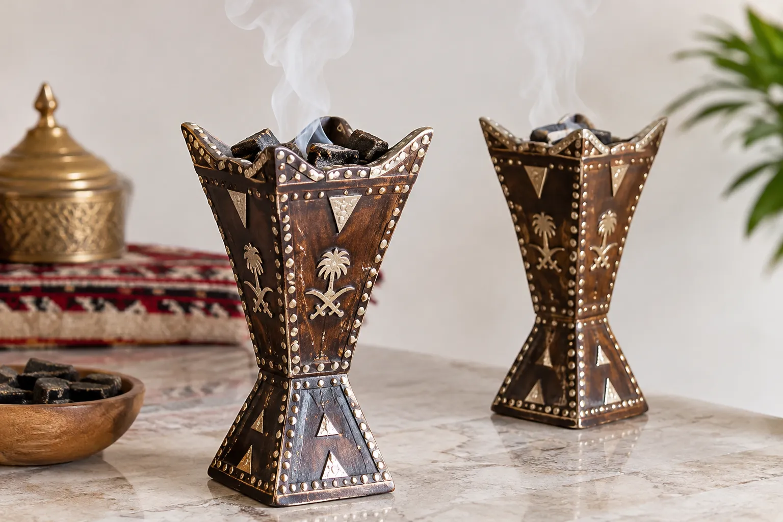 أشكال النقوش وتفاصيلها على المبخرة