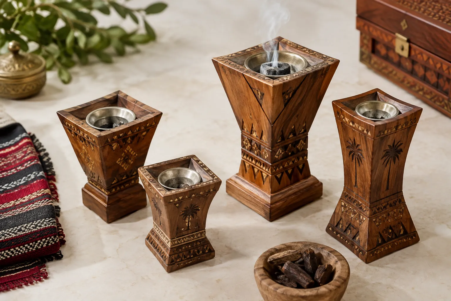 وين تلقى مباخر حائلية يدوية من خشب الأثل؟
