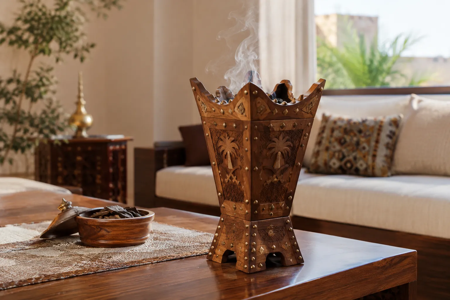 المباخر الخشبية الكبيرة بحسب المكان