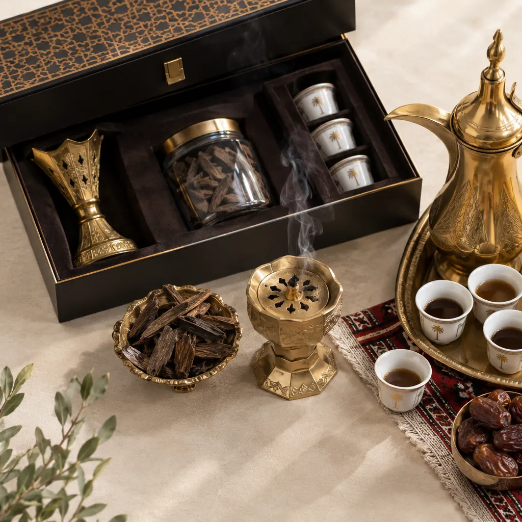 بوكس رمضان يجمع المبخرة والعود مع ضيافة القهوة