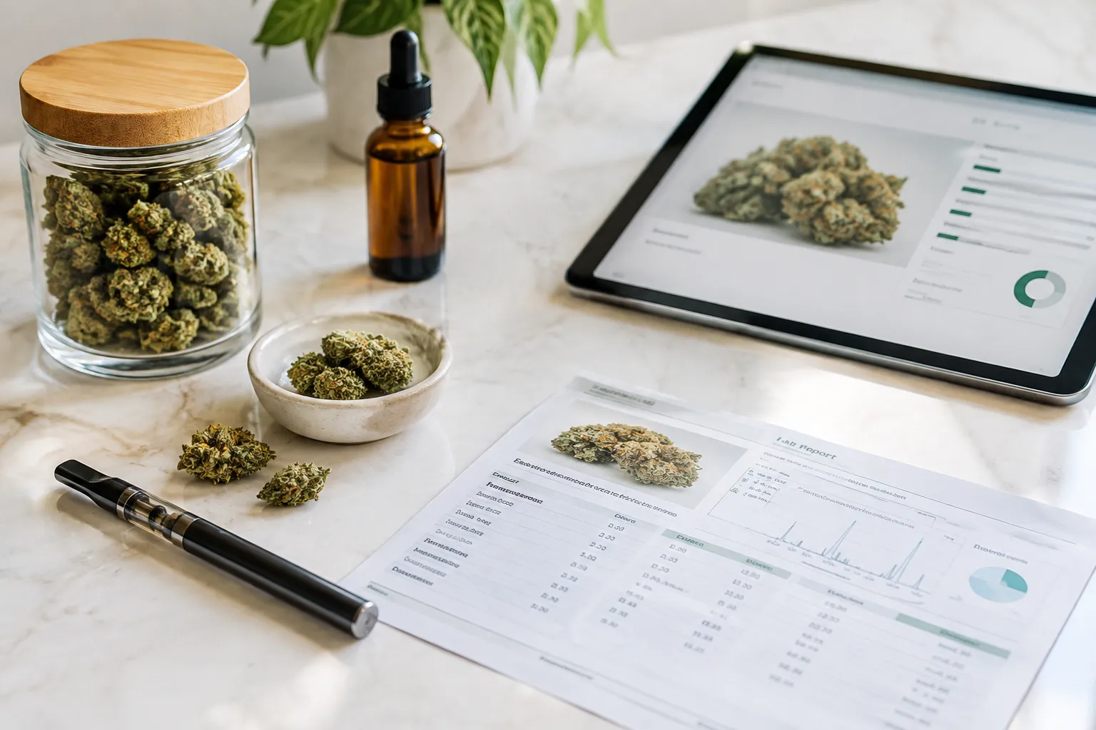 Choosing Formats and Checking Current Lab Reports for indica dominant strains